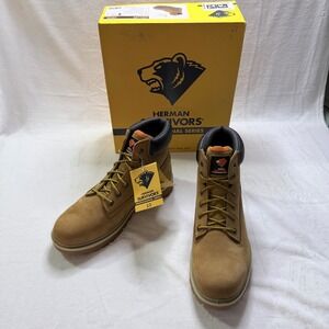 Herman Survivors Driller Work Boots Wheat Waterproof Steel Toe Mens Size 13